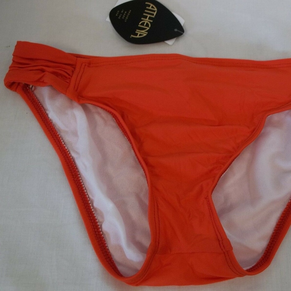 Athena TAB SIDE PANT Orange Pop New Bikini Bottom